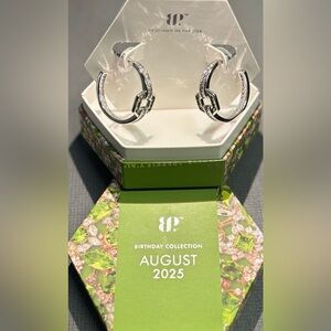 BP Silver Hoop Earrings - Birthday Collection